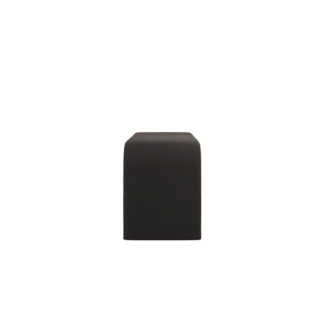 Ren Black Boucle Curved Bench
